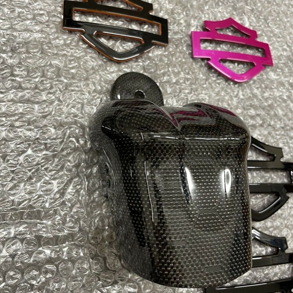 M8 carbon fiber horn cover carbon bracket for Harley