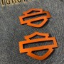 Orange candy tank emblems for Harley