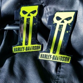 #1 Punisher black\green tank emblems for Harley #1 Punisher black\green tank emblems for Harley