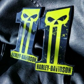 #1 Punisher black\green tank emblems for Harley #1 Punisher black\green tank emblems for Harley