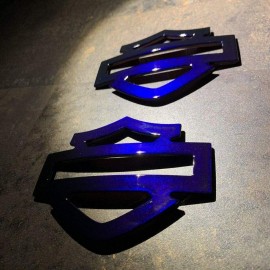 Purple tank emblems for Harley