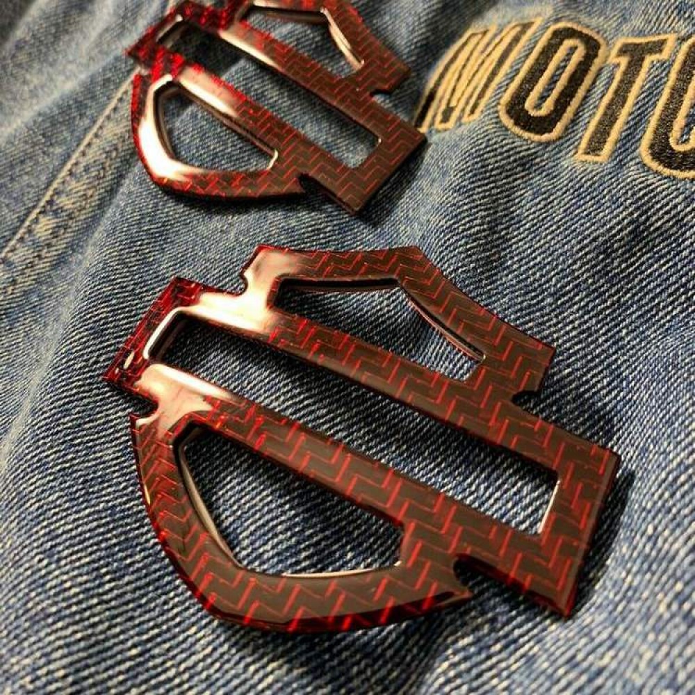 Red carbon tank emblems for Harley Red carbon tank emblems for Harley