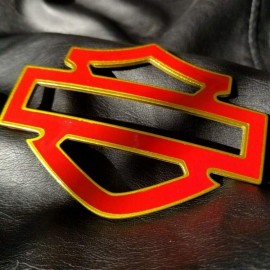Red with gold front outline tank emblems for Harley Red with gold front outline tank emblems for Harley