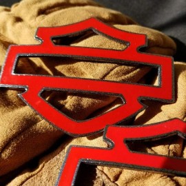 Red with silver front outline tank emblems for Harley Red with silver front outline tank emblems for Harley