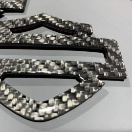 Silver carbon tank emblems for Harley Silver carbon tank emblems for Harley