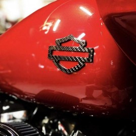 Silver carbon tank emblems for Harley Silver carbon tank emblems for Harley