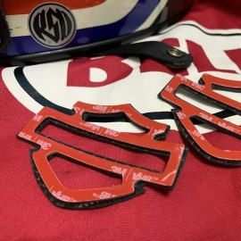 Silver carbon tank emblems for Harley Silver carbon tank emblems for Harley