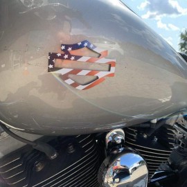 Tactical USA flag tank emblems for Harley