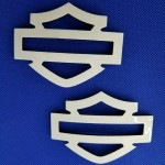 White with black edges tank emblems for Harley