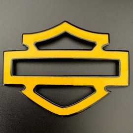 Yellow with black front outline tank emblems for Harley Yellow with black front outline tank emblems for Harley