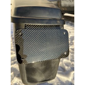 Carbon fiber saddlebag license plate mount